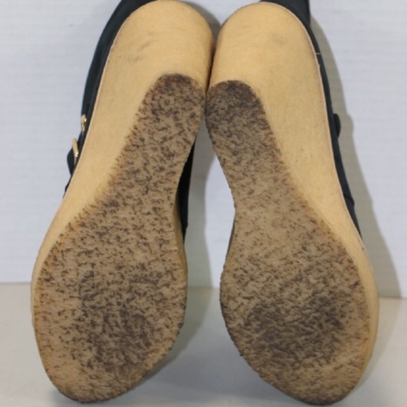 Stella McCartney Blk Platform Wedge Boots Size 5.5 - Picture 7 of 8